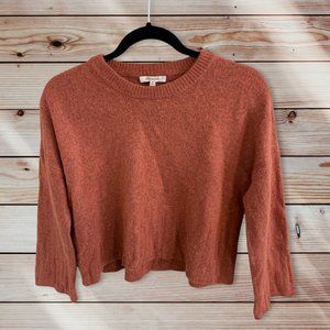 Madewell Orange Cropped Sweater Size Medium